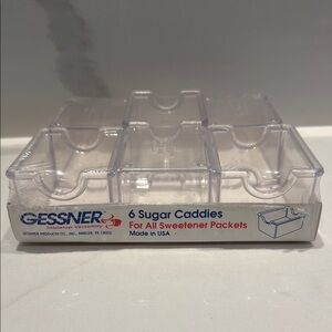 NEW Gessner Clear Sugar Caddies Set